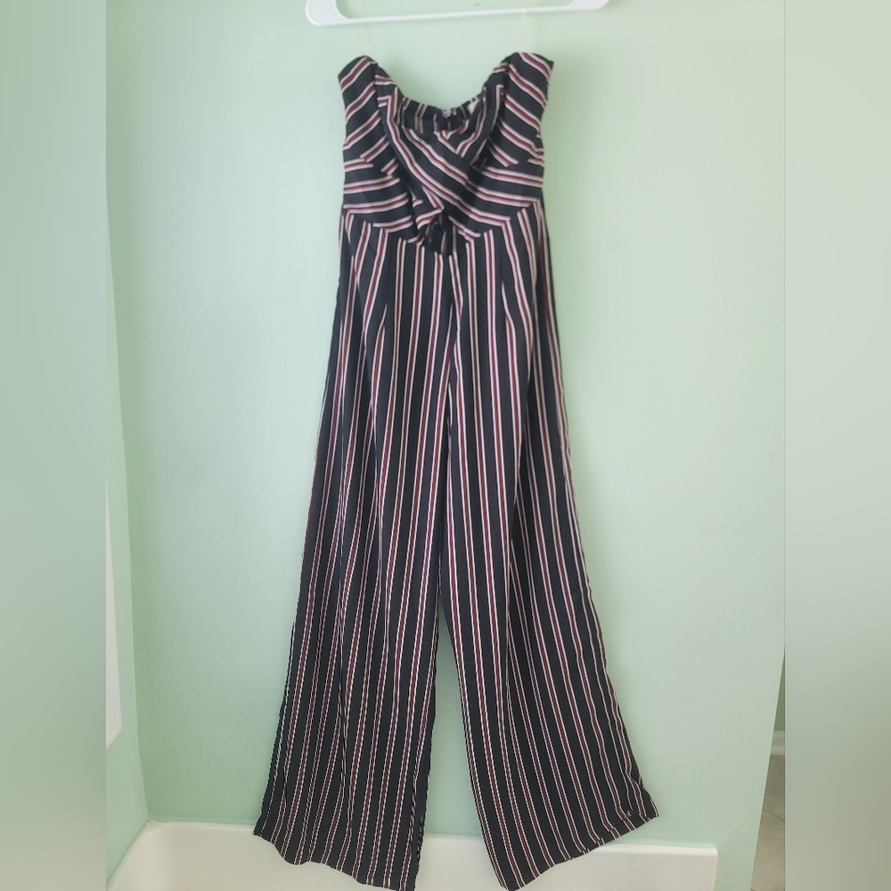 Striped Black and Red Jumpsuit